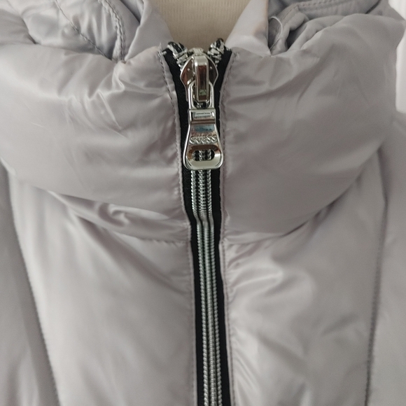 Guess Women's Light Gray Puffer Jacket - Picture 3 of 7